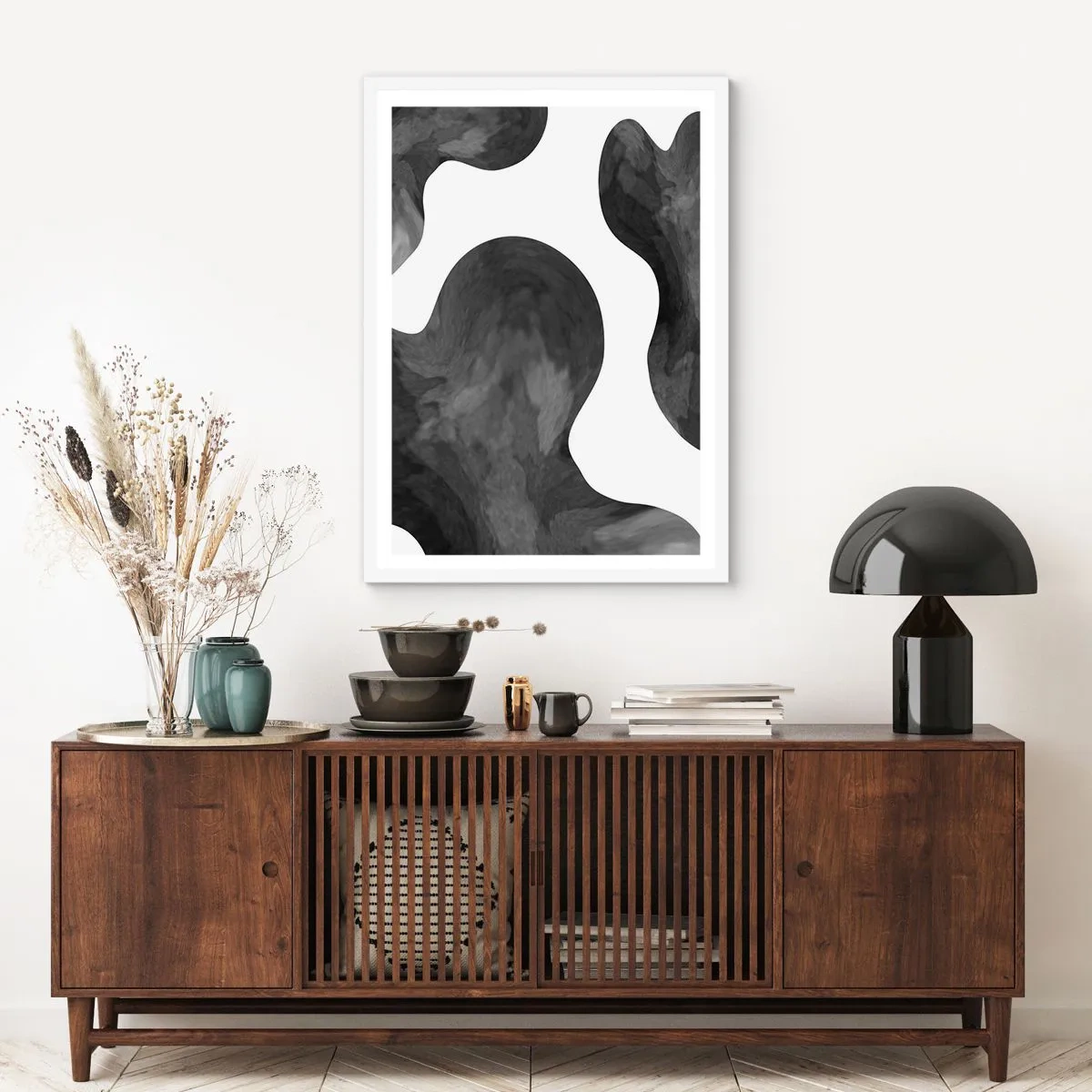 Poster în ramă albă - Calea Lactee - 40x50 cm