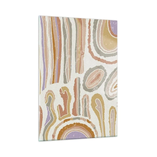 Tablou pe sticlă - Secțiuni colorate - 50x70 cm