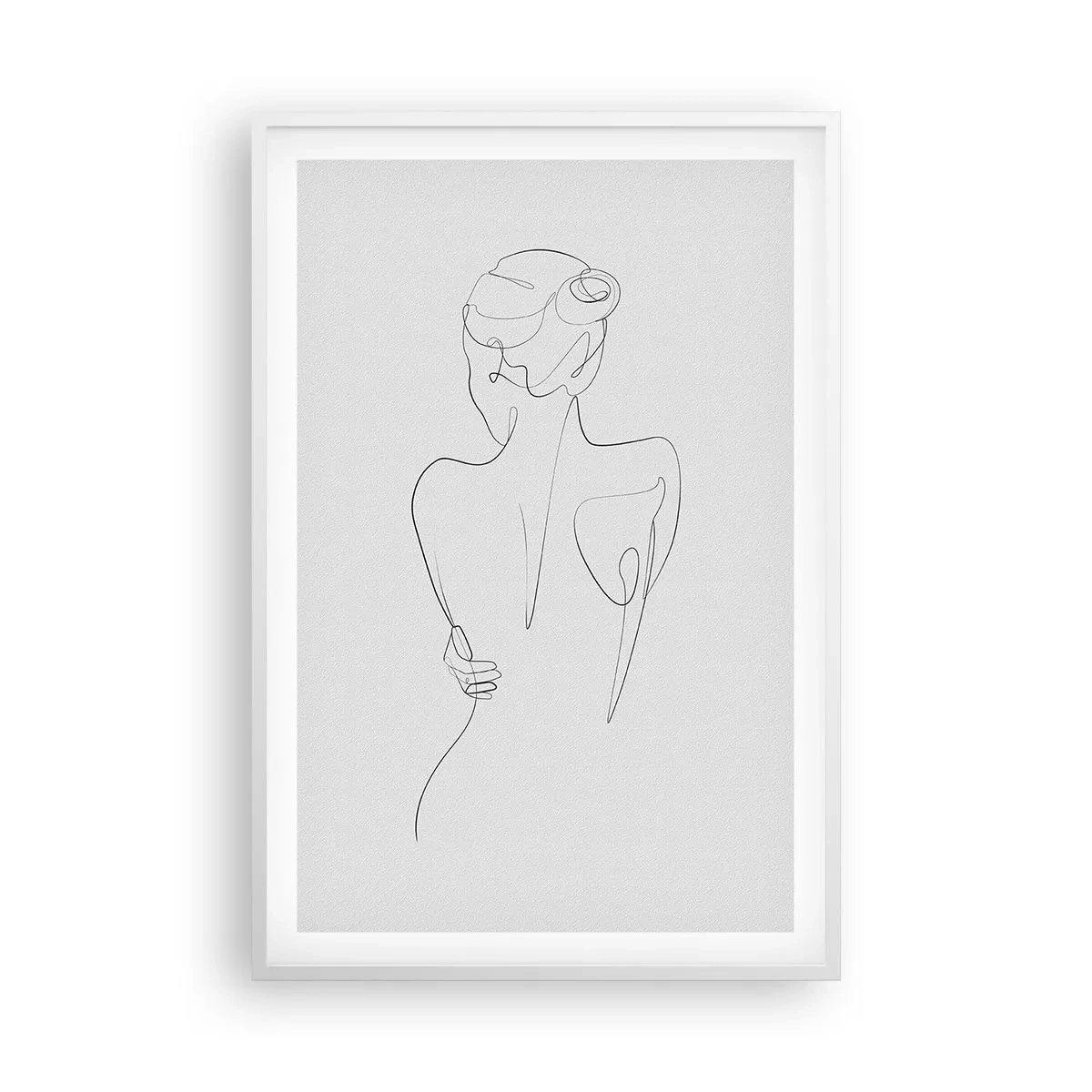 Poster în ramă albă - Muzica corpului - 61x91 cm