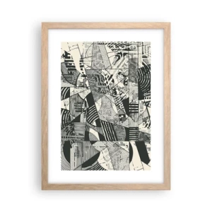 Poster în ramă de stejar deschis - Dinamica de astăzi - 30x40 cm