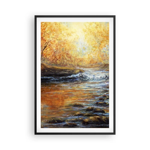 Poster în ramă neagră - Pârâul de aur - 61x91 cm