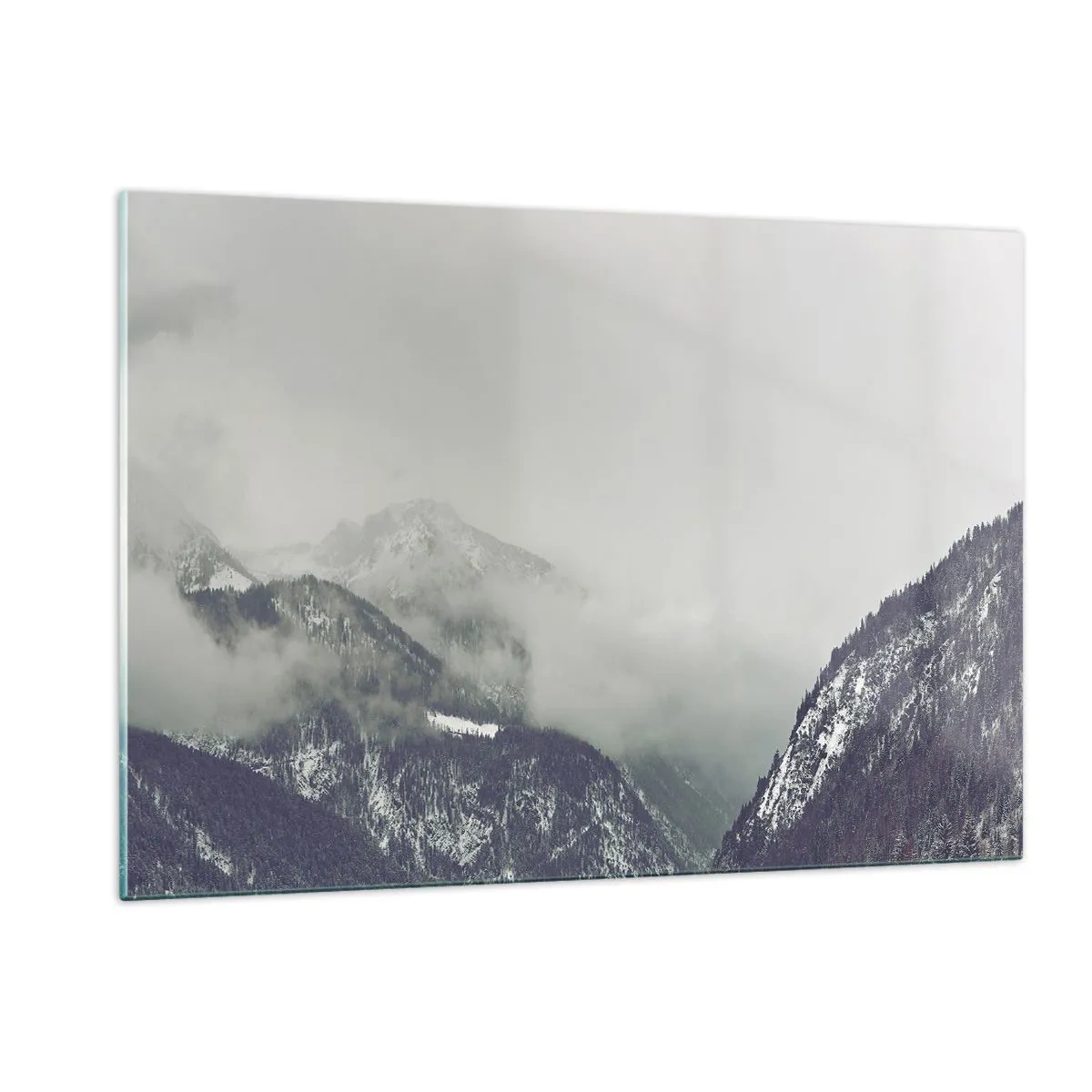 Tablou pe sticlă - Valea cețoasă - 120x80 cm