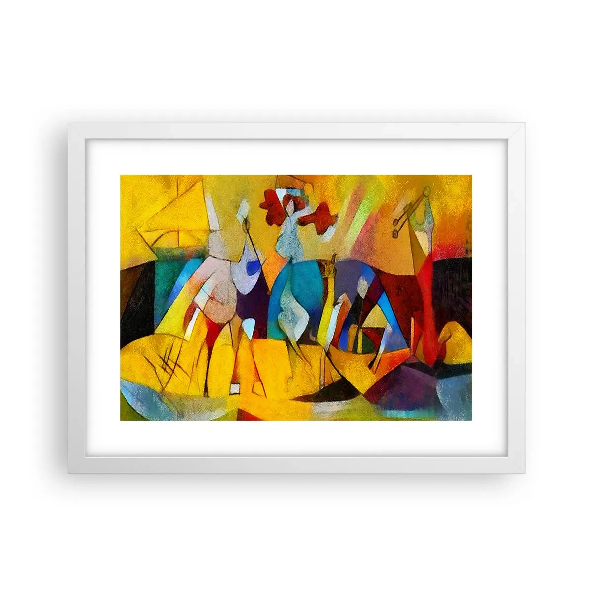 Poster în ramă albă - Soare - viață - bucurie - 40x30 cm