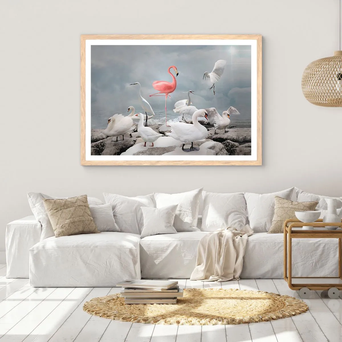 Poster în ramă de stejar deschis - De unde am venit? - 50x40 cm