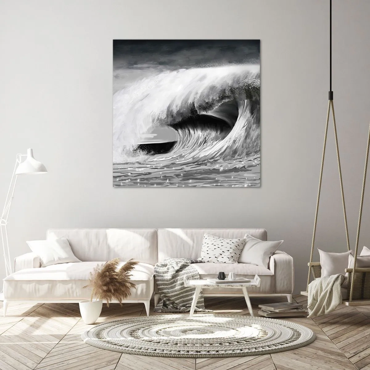 Tablou pe pânză - Mânia oceanului - 30x30 cm