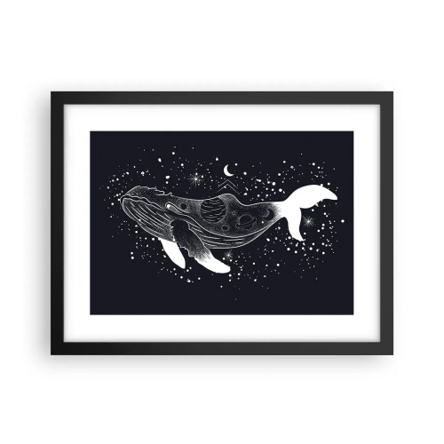 Poster în ramă neagră - În oceanul universului - 40x30 cm