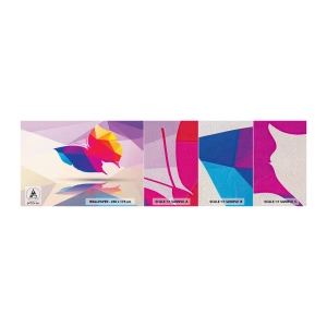 Mostră tapet Premium Sand - Curcubeu de fluture - Insecte, Fluture, Figura geometrică - 100x30 cm