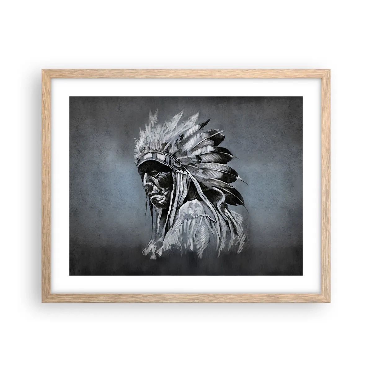 Poster în ramă de stejar deschis - Înapoi la rădăcini - 50x40 cm