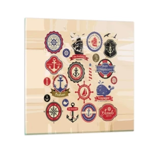 Tablou pe sticlă - Frăția navigării - 30x30 cm