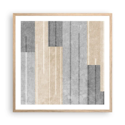 Poster în ramă de stejar deschis - Compoziție: în poziție verticală - 60x60 cm