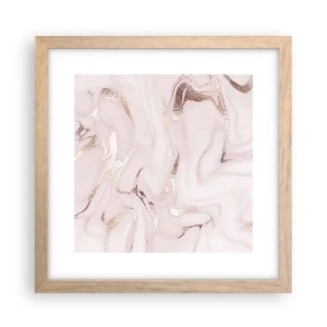 Poster în ramă de stejar deschis - În nebunia roz - 30x30 cm