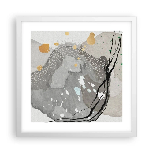 Poster în ramă albă - Compoziție organică - 40x40 cm