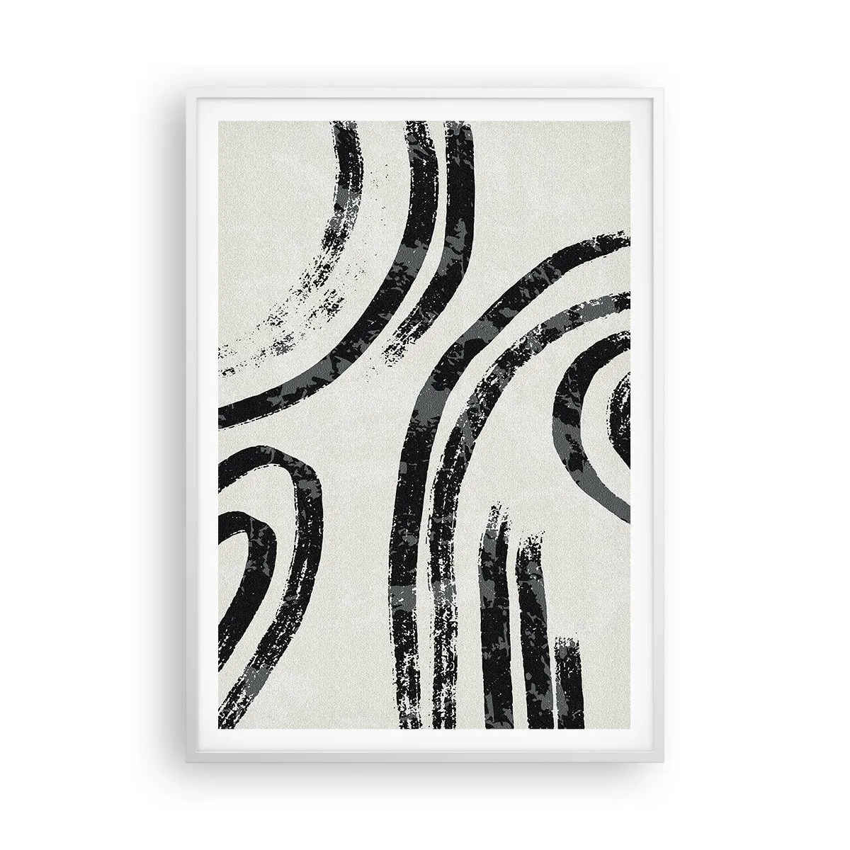 Poster în ramă albă - Pe jumătate oprit - 70x100 cm