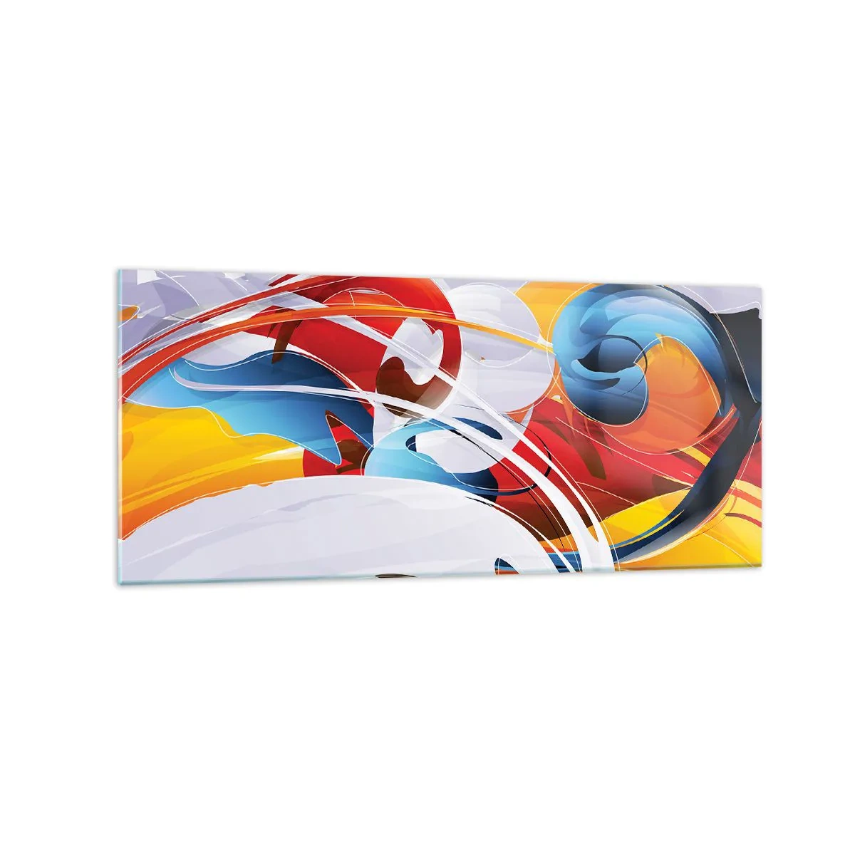 Tablou pe sticlă - Dansul elementelor - 120x50 cm