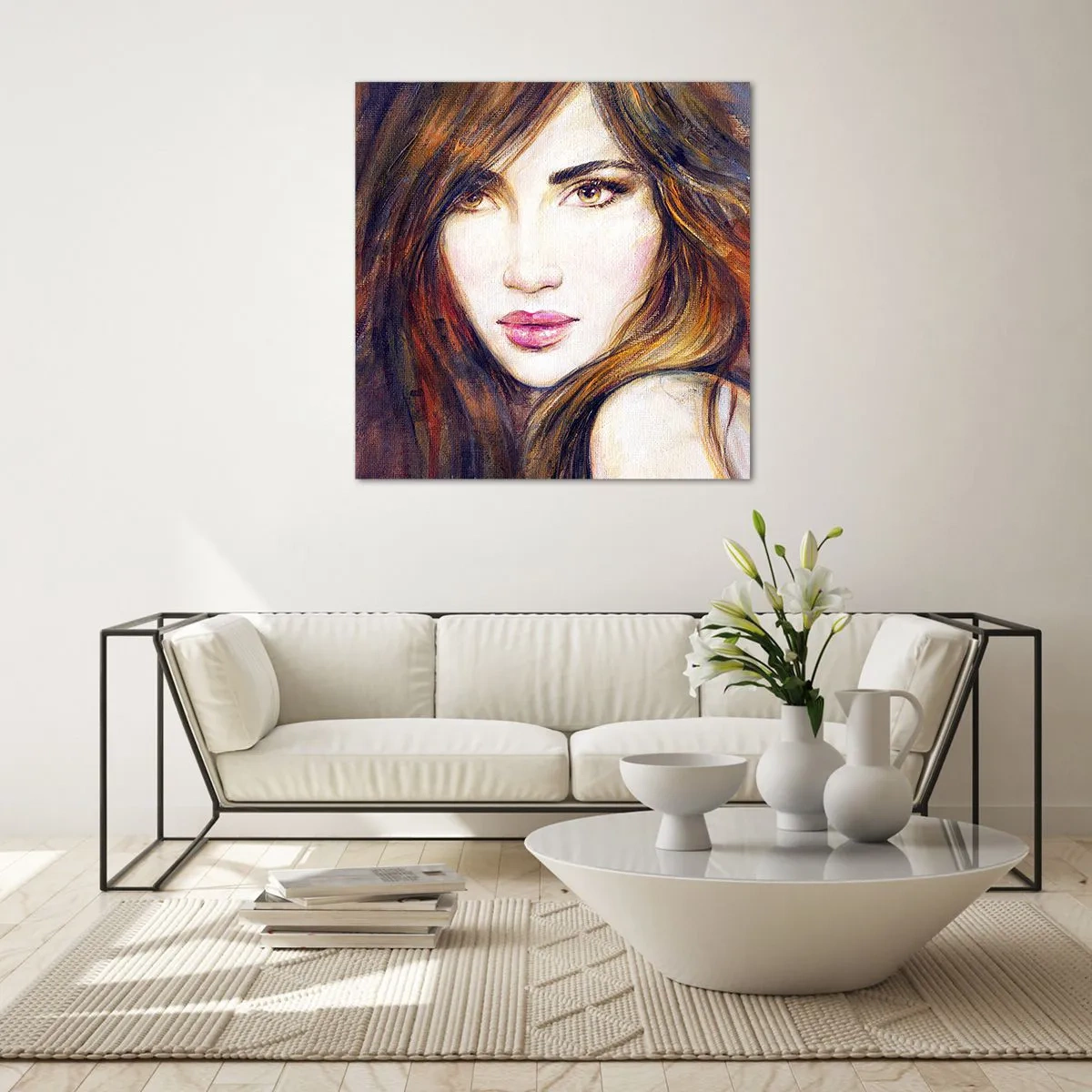 Tablou pe sticlă - Un bănuț pentru gândurile tale - 30x30 cm