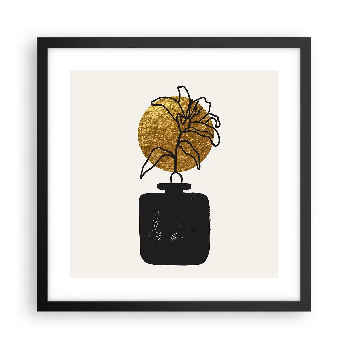 Poster în ramă neagră - Cât cântărește aurul? - 40x40 cm