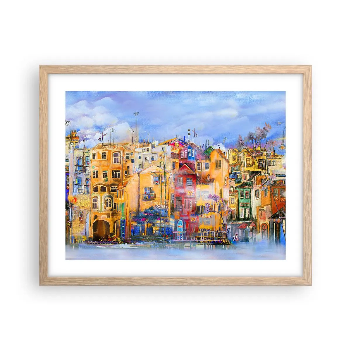 Poster în ramă de stejar deschis - Suntem împreună - 50x40 cm