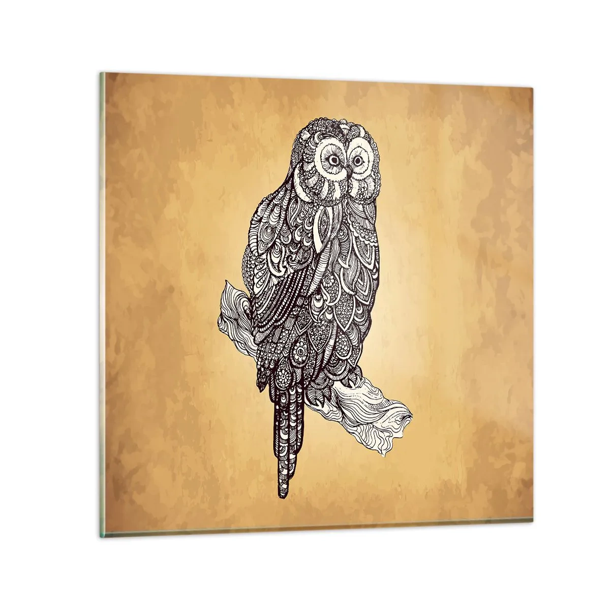 Tablou pe sticlă - Ornamente complicate de înțelepciune - 60x60 cm