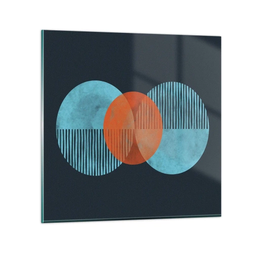 Tablou pe sticlă - Compoziție simetrică - 30x30 cm