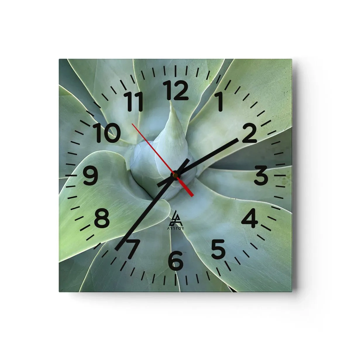 Ceas de perete - Ceas pe sticlă - Nașterea verdeții - 30x30 cm