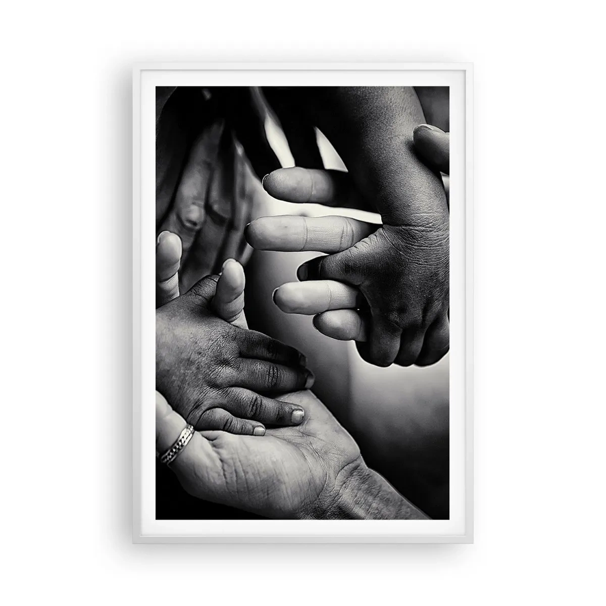 Poster în ramă albă - A fi om - 70x100 cm