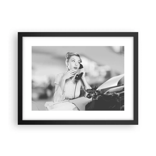 Poster în ramă neagră - Bună ziua, suntem în anii '50. - 40x30 cm