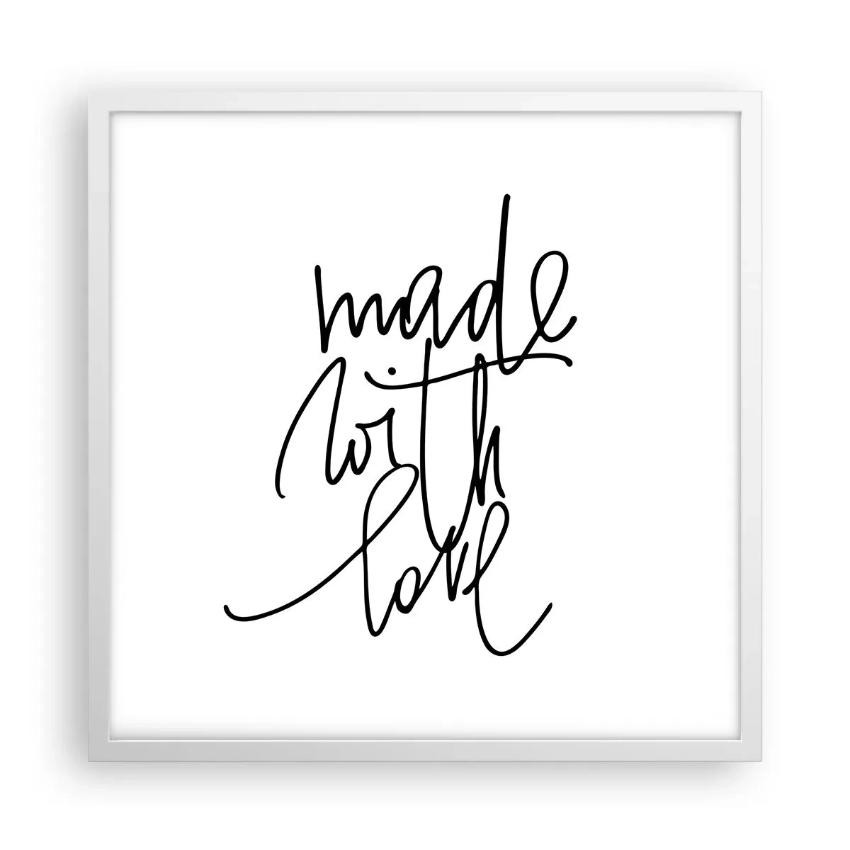 Poster în ramă albă - Cel mai bun brand - 50x50 cm