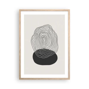 Poster în ramă de stejar deschis - Persistență și vibrațiile - 50x70 cm