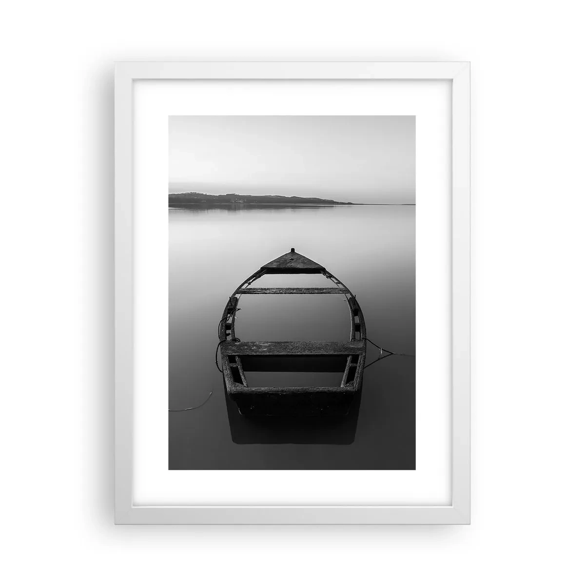 Poster în ramă albă - Dor și melancolie - 30x40 cm