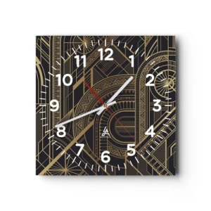 Ceas de perete - Ceas pe sticlă - Concepte, idei, planuri - 40x40 cm