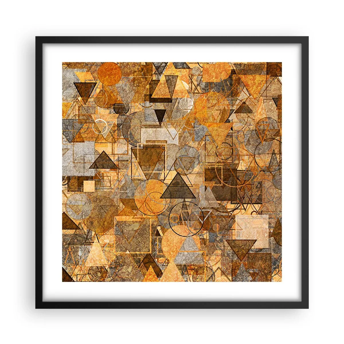 Poster în ramă neagră - Lumea băgată în formă - 50x50 cm