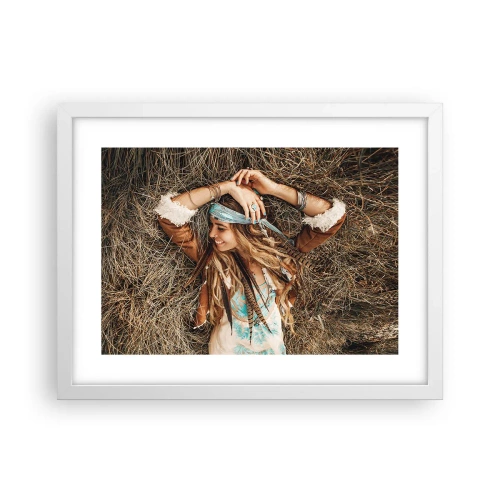 Poster în ramă albă - În drum spre vara iubirii - 40x30 cm