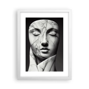 Poster în ramă albă - Forme de marmură - 30x40 cm