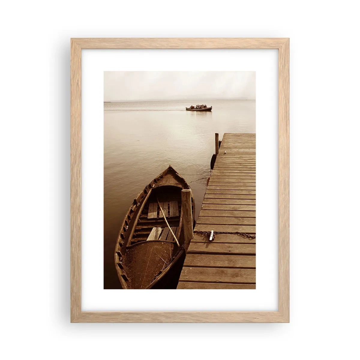 Poster în ramă de stejar deschis - Marea pace - 30x40 cm