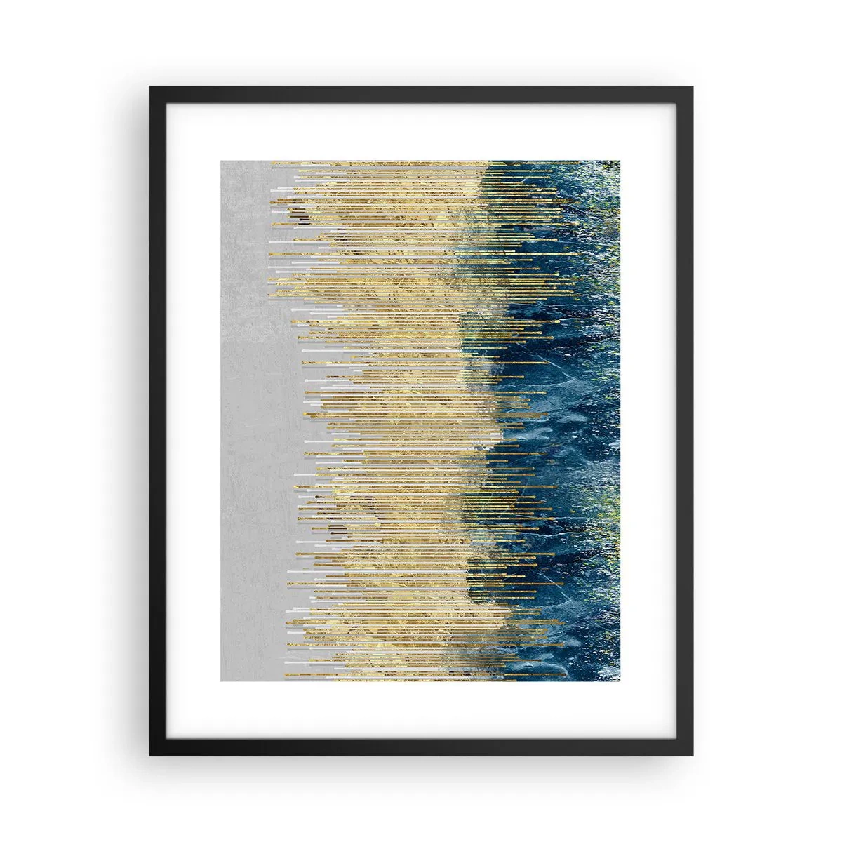 Poster în ramă neagră - Granița aurită - 40x50 cm