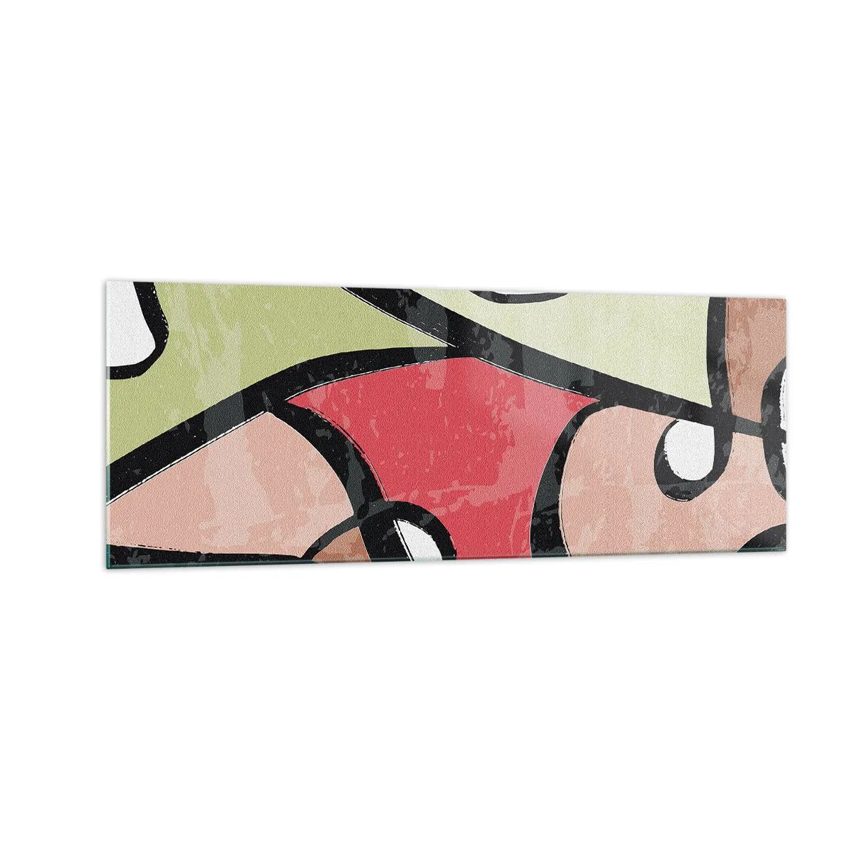 Tablou pe sticlă - Piruetă printre culori - 140x50 cm