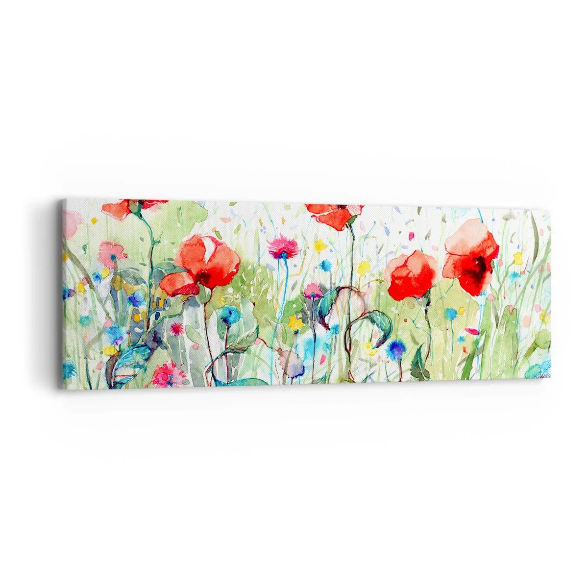 Tablou pe pânză - O pajiște înflorită în luna mai - 90x30 cm