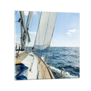 Tablou pe sticlă - Ahoy aventura - 40x40 cm