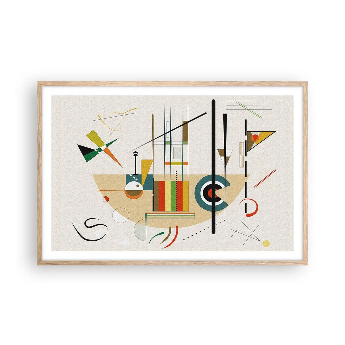 Poster în ramă de stejar deschis - Și lumea râde - 91x61 cm