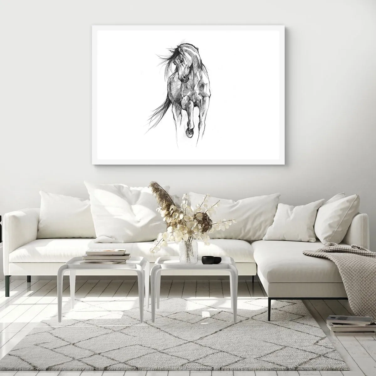 Poster în ramă albă - Într-un trap grațios - 50x40 cm