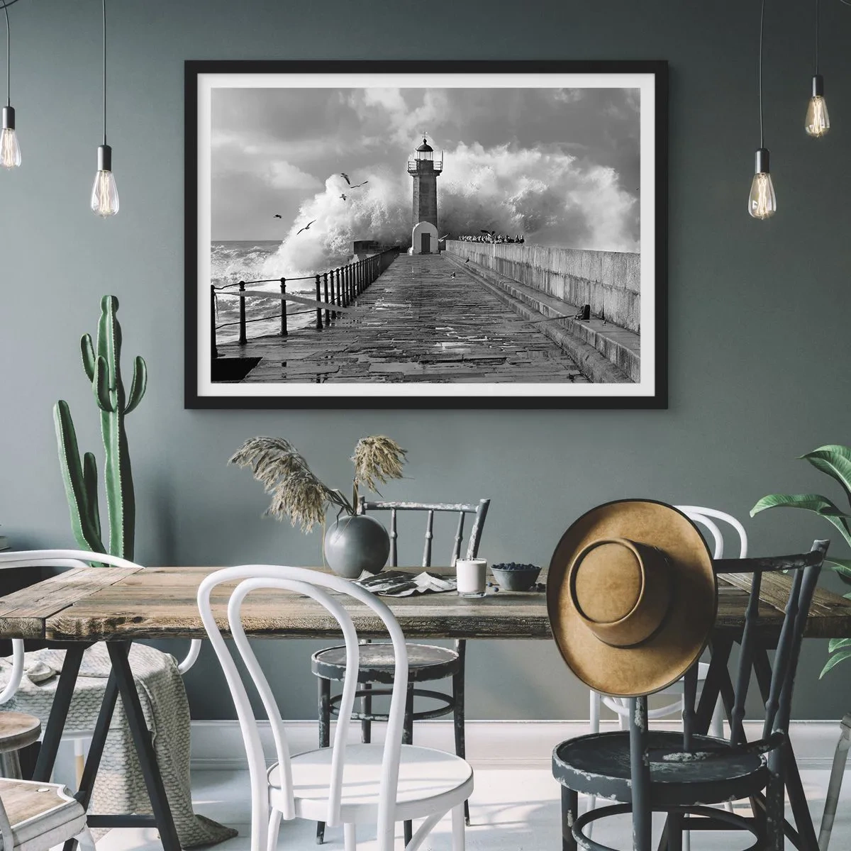 Poster în ramă neagră - Fără frică  - 100x70 cm