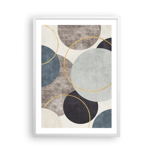 Poster în ramă albă - Roată cu roată - 50x70 cm