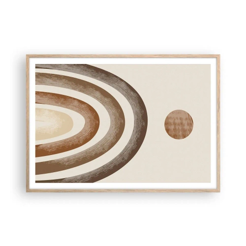 Poster în ramă de stejar deschis - Într-o galaxie îndepărtată - 100x70 cm