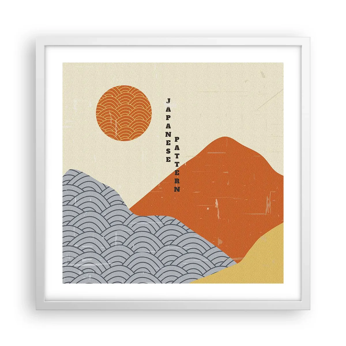 Poster în ramă albă - În stil japonez - 50x50 cm