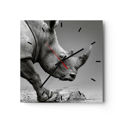 Ceas de perete - Ceas pe sticlă - O forță de neoprit - 40x40 cm