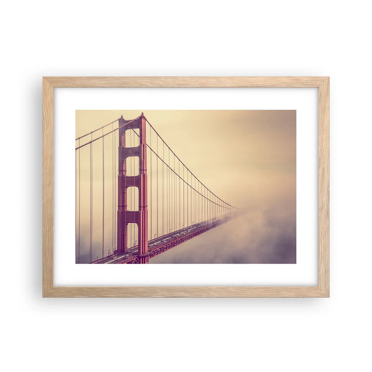 Poster în ramă de stejar deschis - Între cer și pământ - 40x30 cm