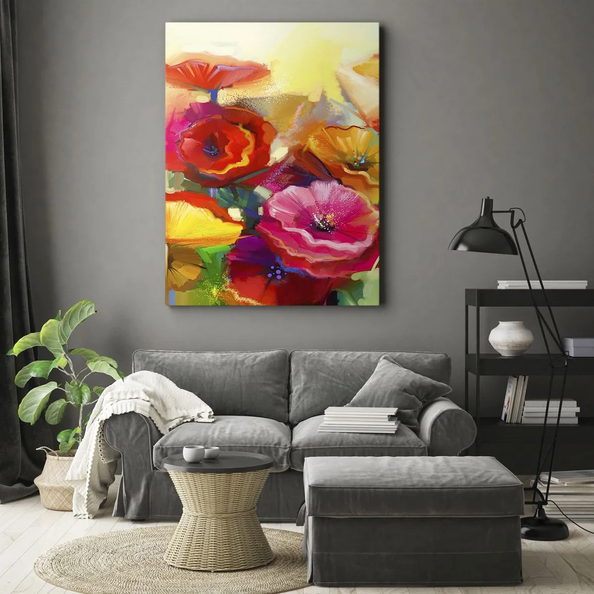 Tablou pe pânză - Nu numai roșu - 50x70 cm