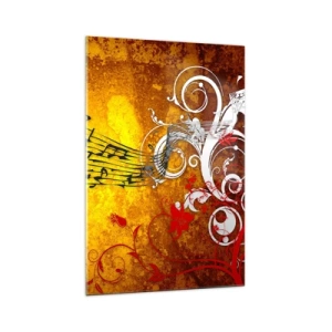 Tablou pe sticlă - Lasă muzica să curgă - 70x100 cm
