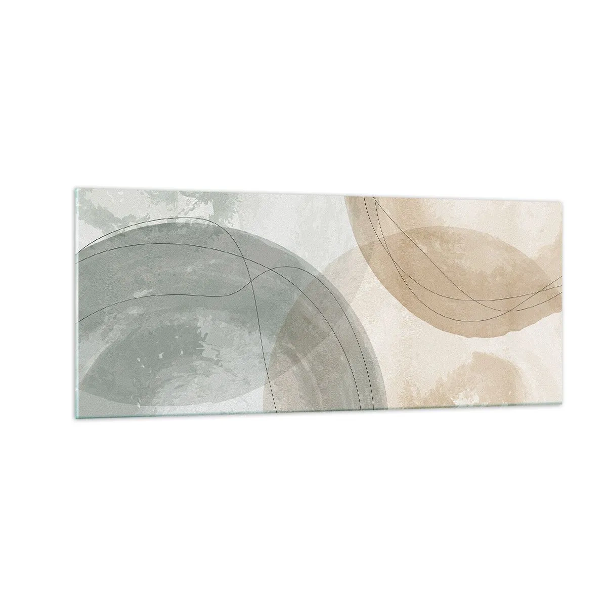 Tablou pe sticlă - Întrepătrunderea lumilor - 100x40 cm