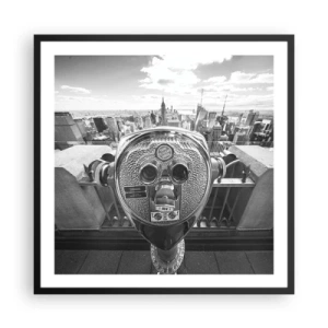 Poster în ramă neagră - Orașul de deasupra orașelor - 60x60 cm